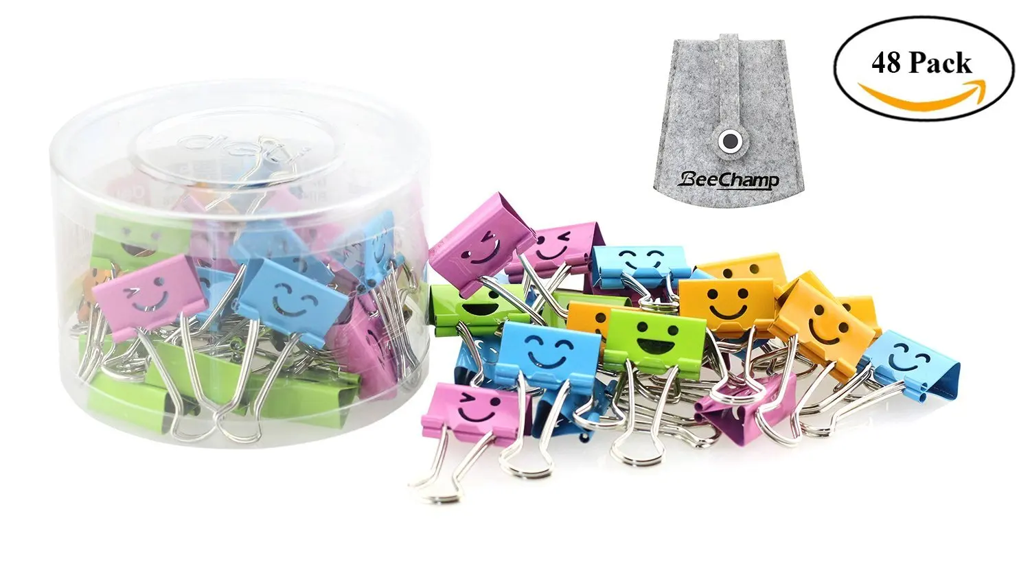 smiley binder clips