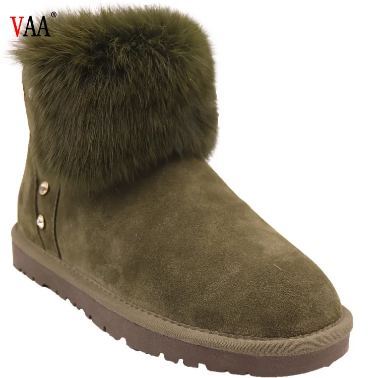 green sheepskin boots