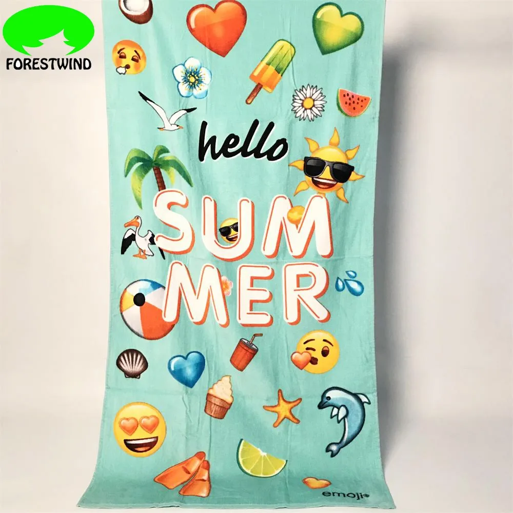 Personalised Design Custom 100 Cotton Printed Beach Towel With Logo