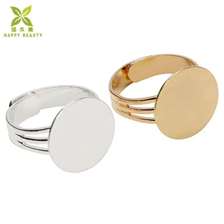 Silver Gold Plated Adjustable Ring Blanks Jewelry Making Buy Ring