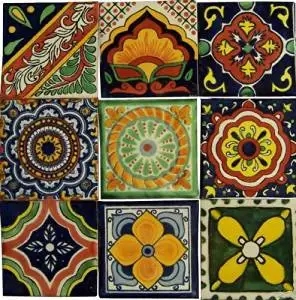 Buy 9 Hand Painted Talavera Mexican Tiles 4 X4 Spanish