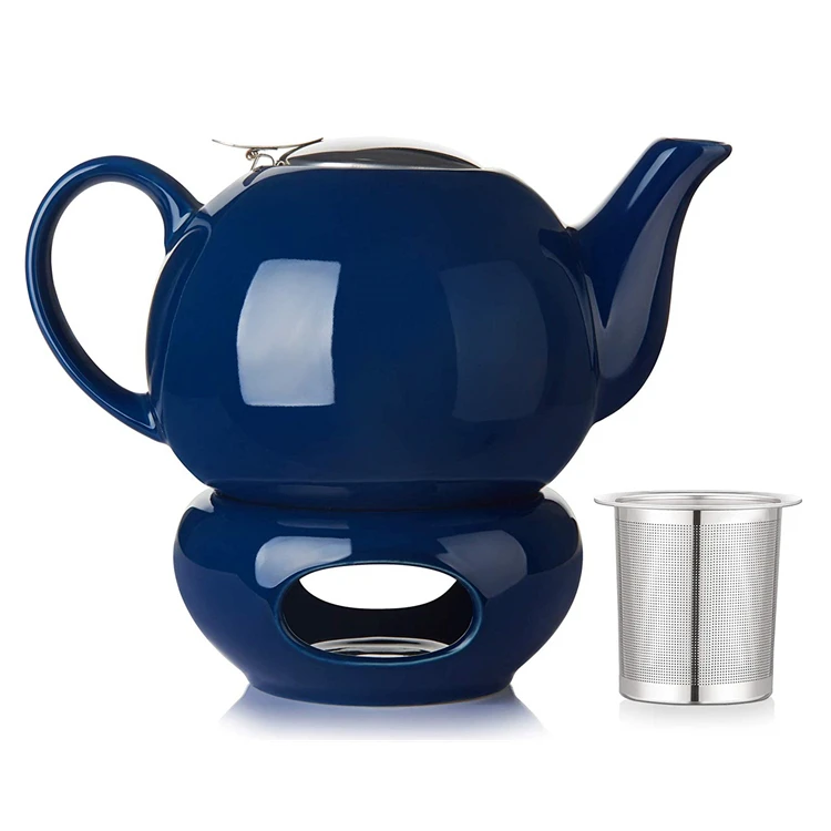 Elegant Afternoon Tea Stylish White Porcelain Teapot With Infuser And