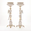Tall candlestick antique candle holder with parrot and brass/silver made in China