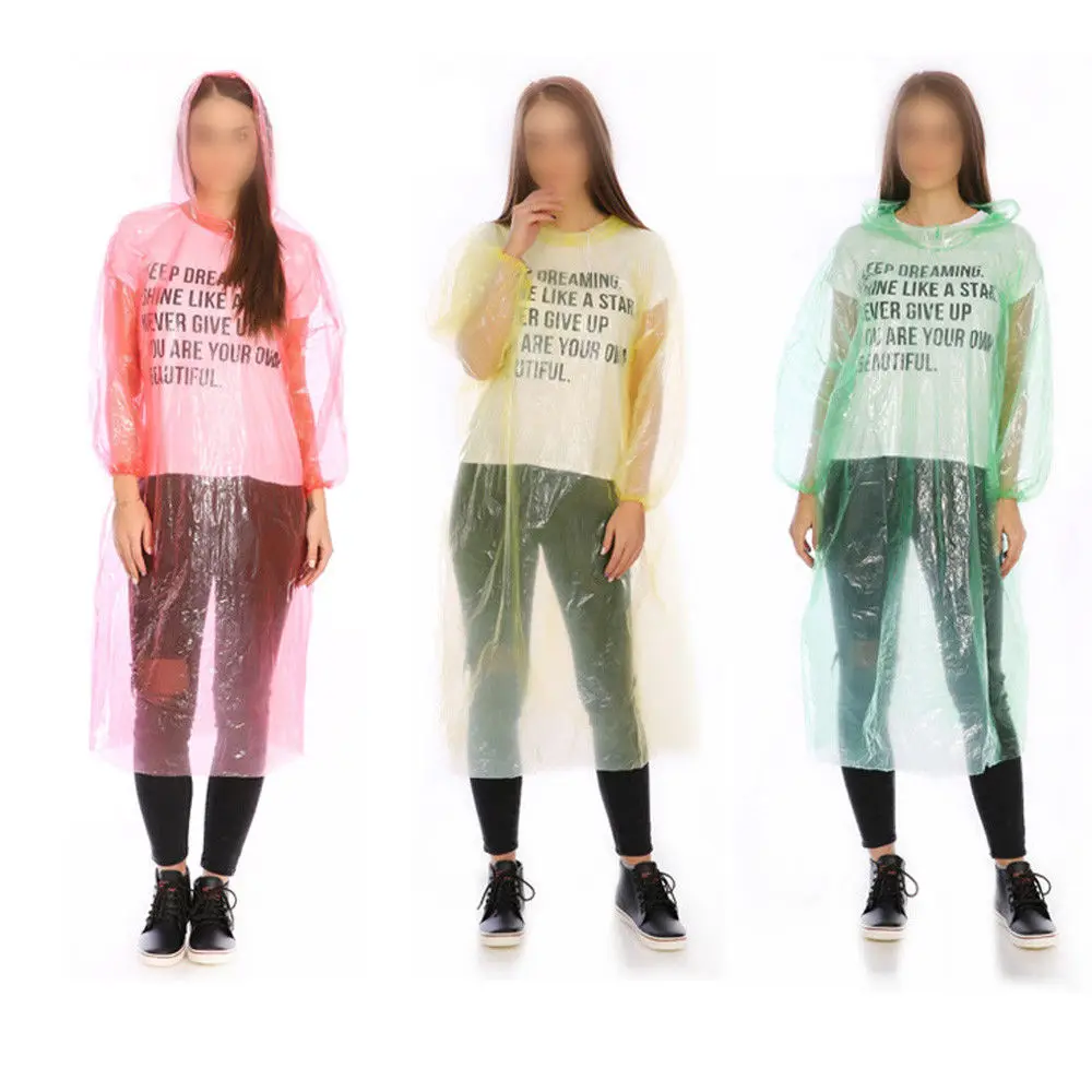 Out Door Use Pocket Emergency One Piece Raincoat Men Size Cheap