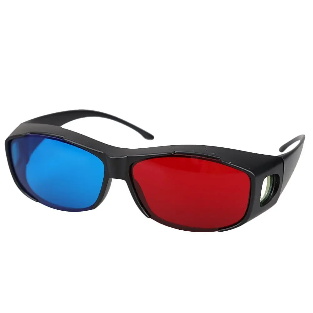 3D Glasses - SODIAL(R) 5pairs Red+Blue Plasma TV Movie Dimensional Anaglyph 3D Vision Glasses (Anaglyph Frame), Black