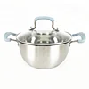 New design stainless steel cookware two handle saucepan for curry