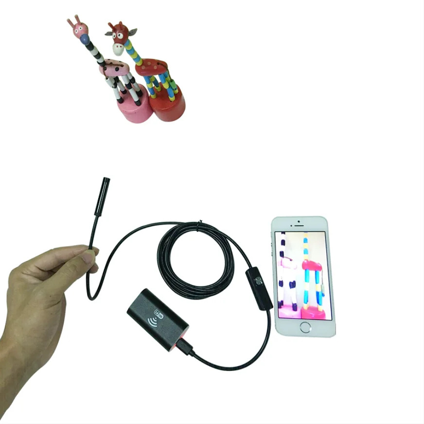 Wifi Endoscope Camera Mini Waterproof Soft Cable Inspection Camera 8mm