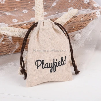 Customized Logo Printing Linen Gift Bag Custom Mini Customized Logo Printing Linen Gift Bag
