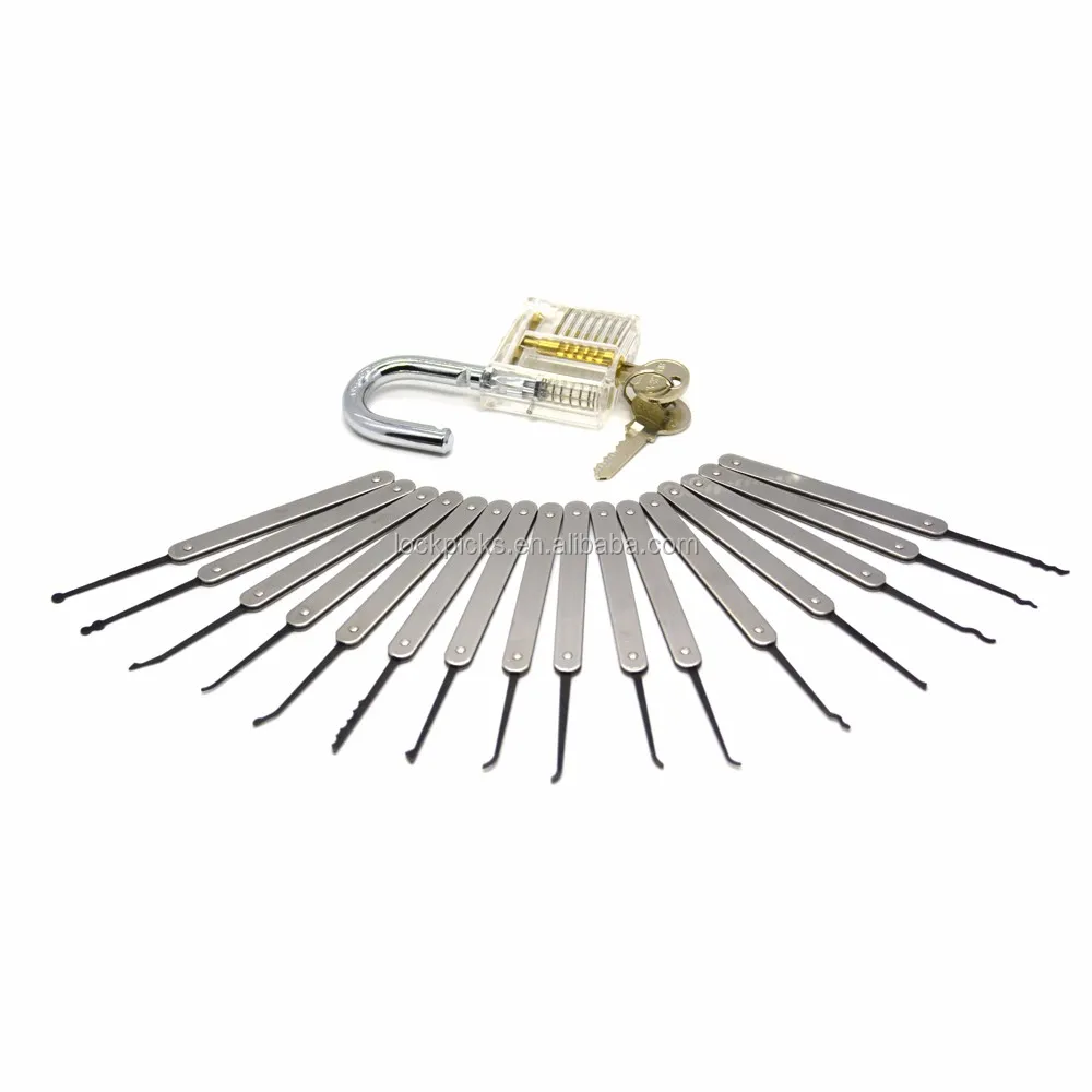 High Quality Stainless Steel Locksmith Tools 22pcs Auto Lock Pick Set