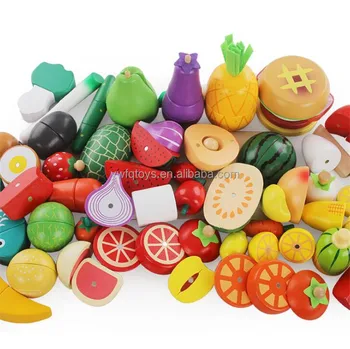 wooden vegetable cutting toys