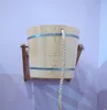 Hemlock Solid Wood Type and Sauna Rooms Type Wooden Sauna Bucket shower