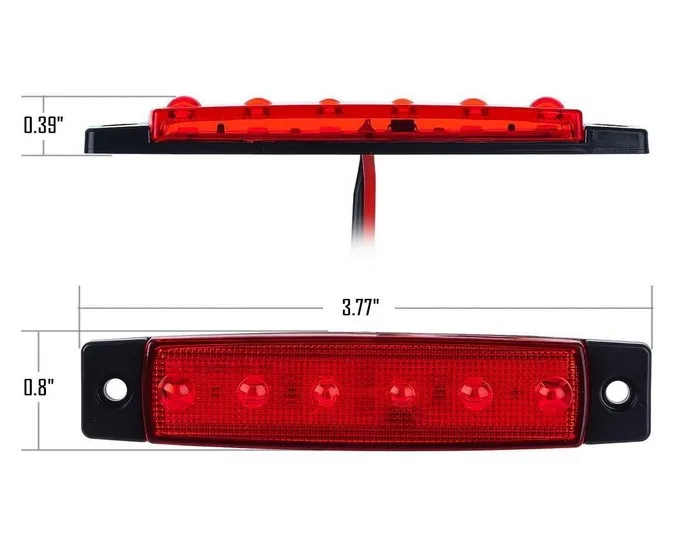 eBay Amazon 12V dedicated 6LED yellow truck side light signal light Amazon hot sale truck side