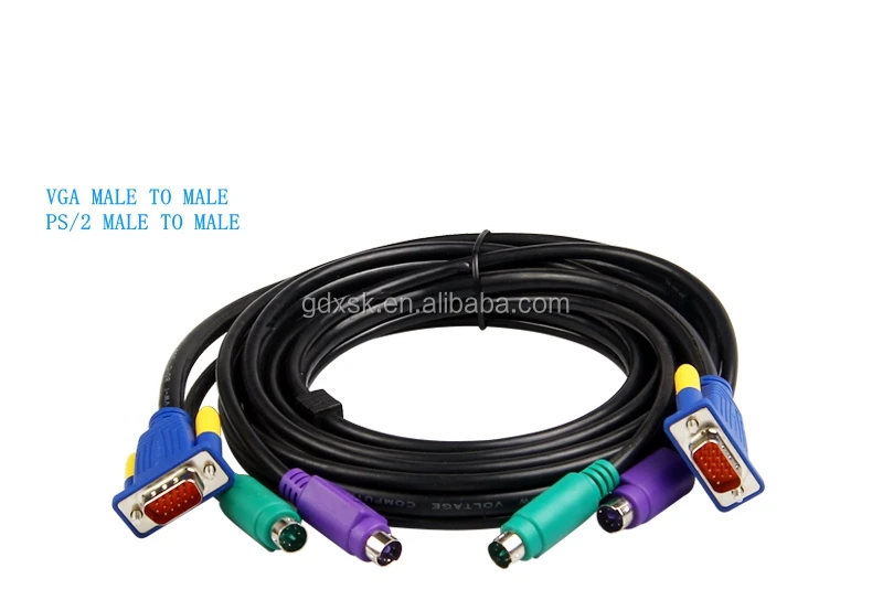 VGA TO PS/2 CABLE KVM CABLE Mouse Keyboard 1.5/3/5m
