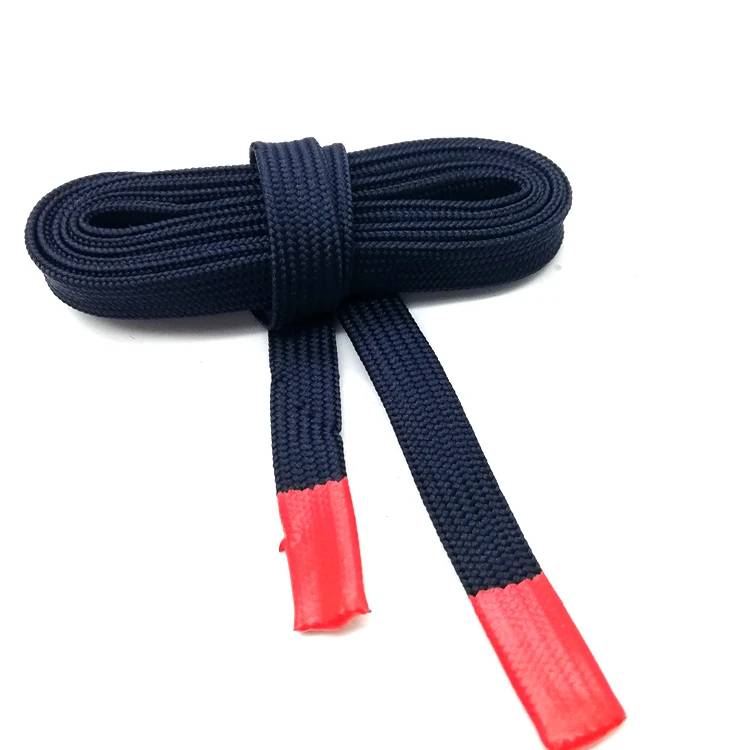 Hot Selling Polyester Flat Drawstring Cords With Silicone Dip Ends ...
