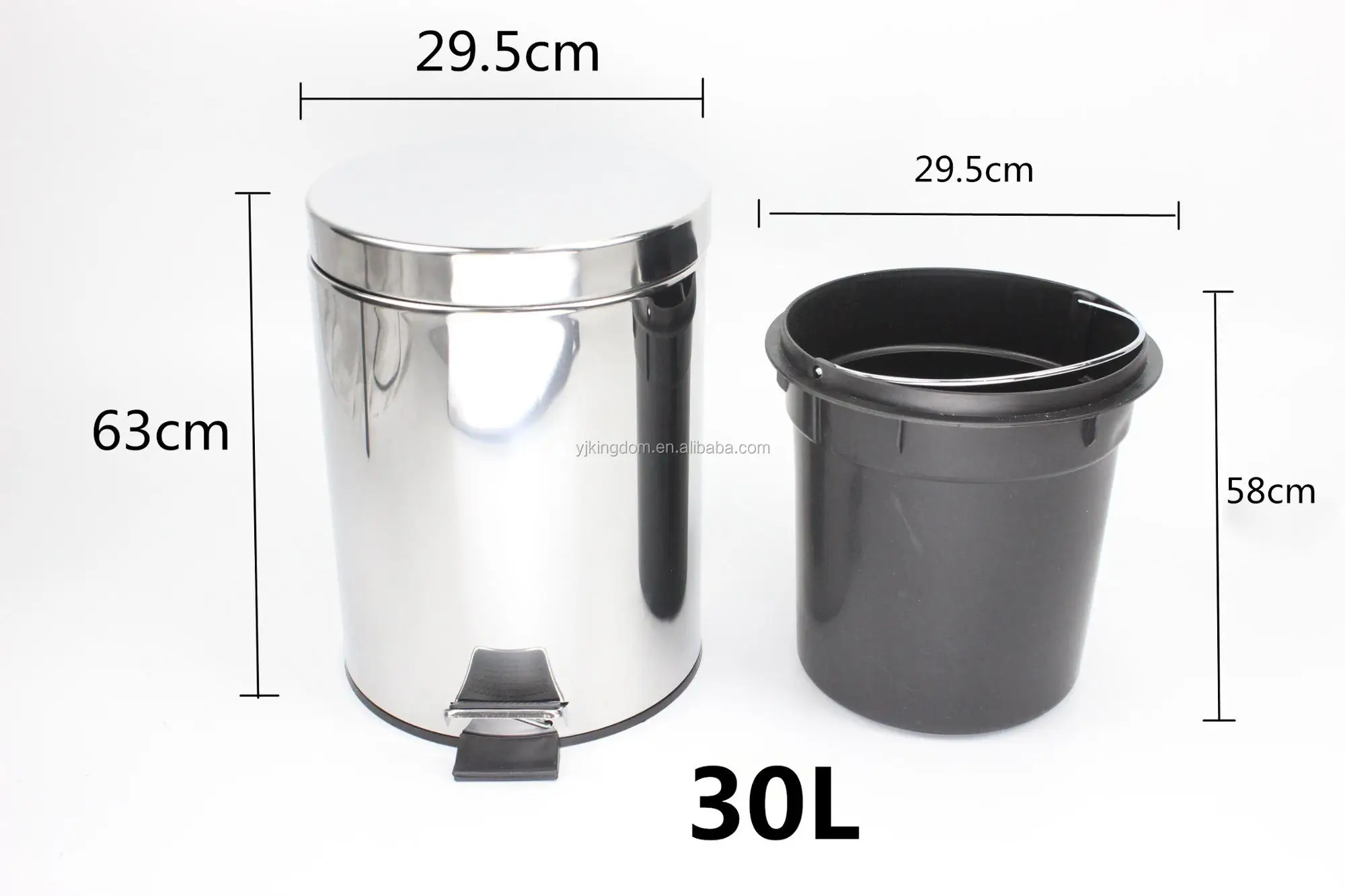 5508030l Home Large Size Foot Pedal Design Stainless Steel Bin Trash