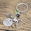 Princess and the Frog Inspired Keyring je t'adore je t'aime Love French necklace crystals keychain