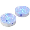 3AA Battery Powered 4INCH Led Centerpiece Light Bases Stand with 9pcs SMD5050 RGB LEDs for Home&Party Bottle Vase Decoration