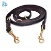 Hands free 2 hooks multifunctional leather dog leash custom