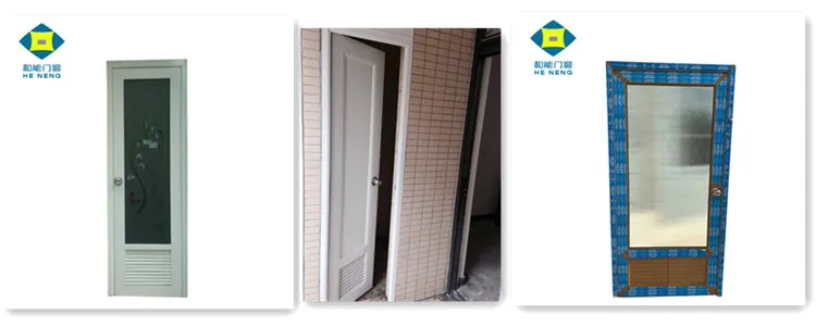 Guangzhou Factory Waterproof White PVC UPVC Frosted Glass Bathroom Toilet Doors Price