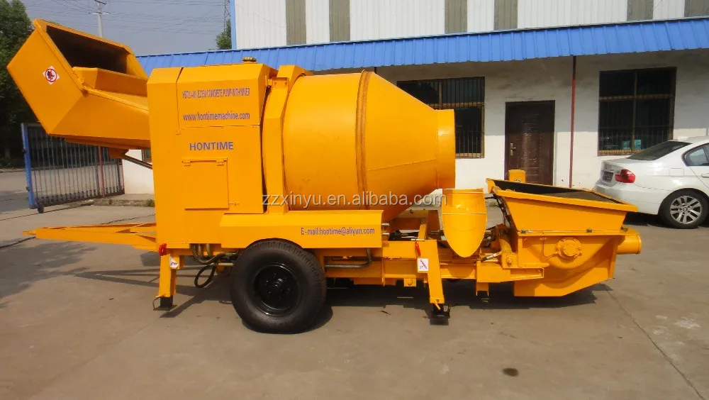 Small Portable Concrete Pump Hbt2006/jzc350 Cement Mixer With Plastic