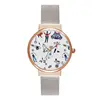fashion funny interest circus dial mini belt leather wrist watch for lady women elegance clock