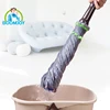 self-wringing ratchet twist mop with blended yarn head strip cotton bucket deck mop