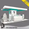 wood glass beautiful wooden cosmetic station makeup display stand with led light acrylic makeup kiosk ideas layout