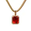 IcRick Ross Style Lab Aura Ruby Pendant