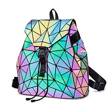 geometric reflective backpack