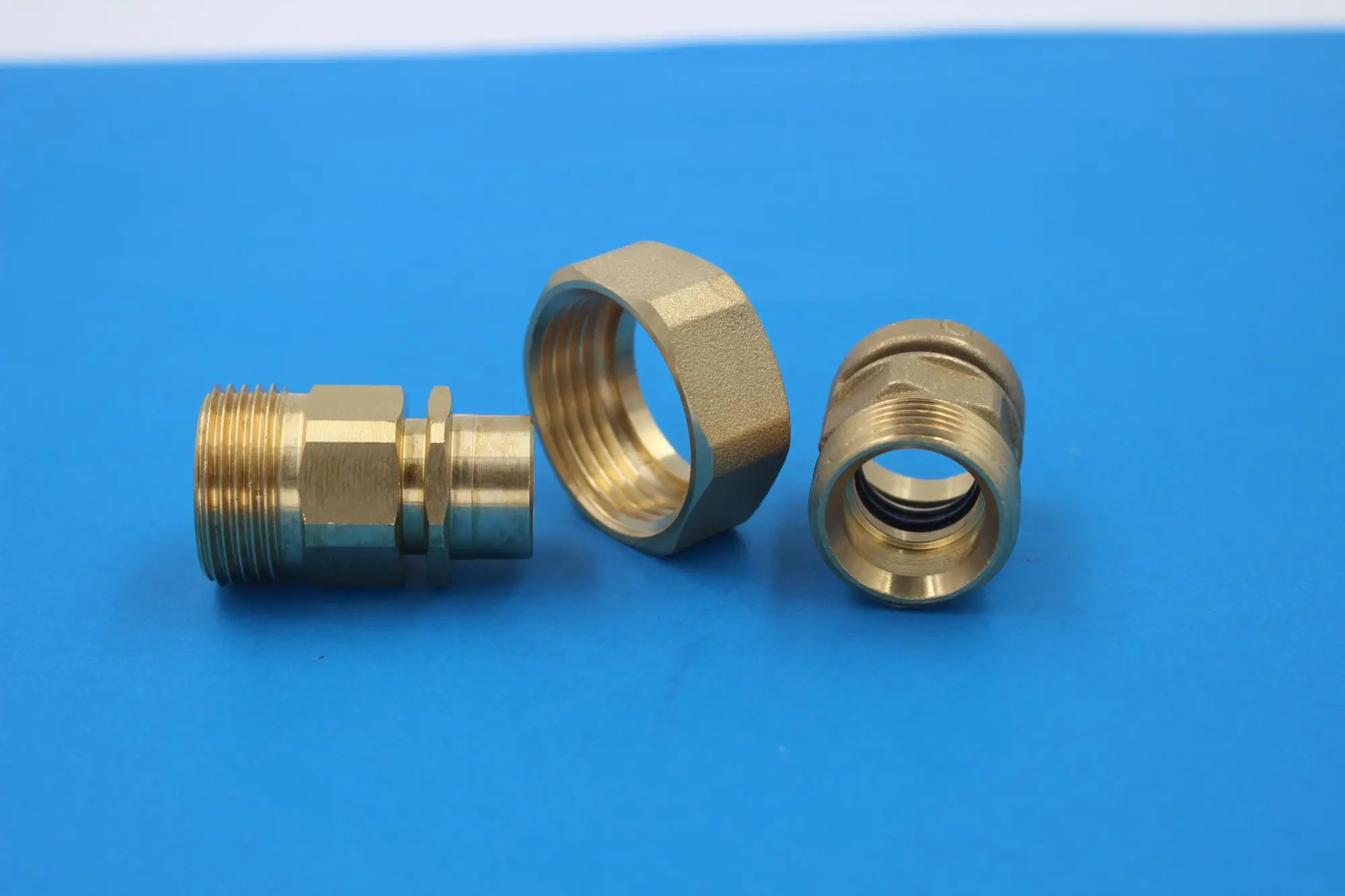 Top quality cnc turning hex nylon / brass coupling nut