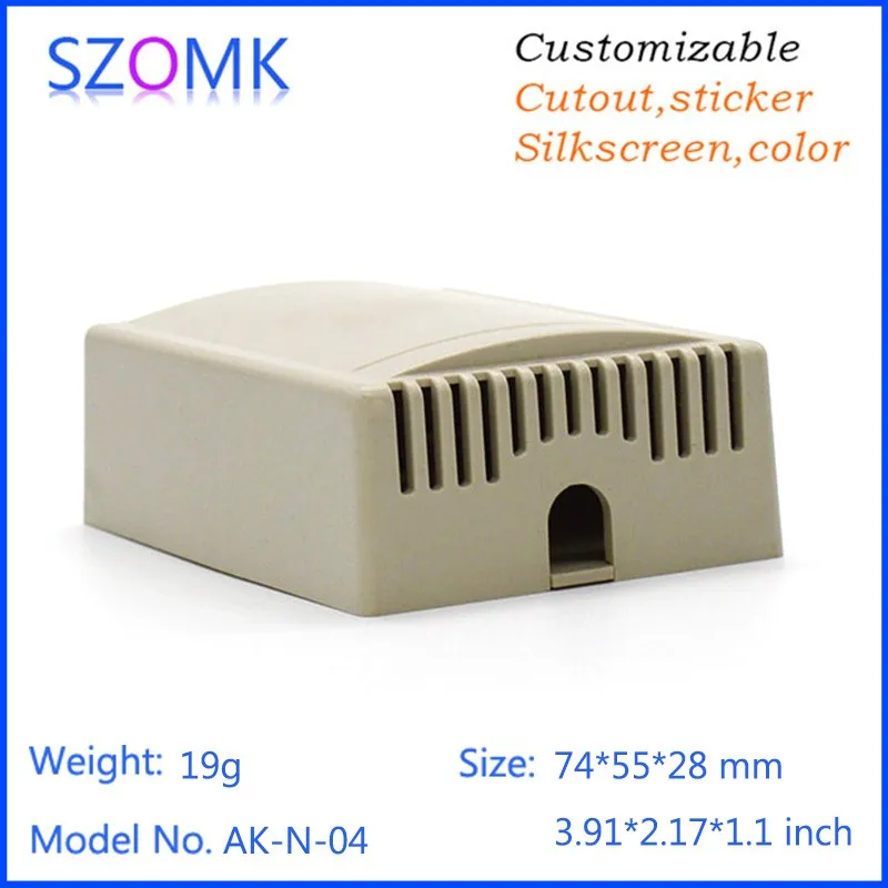 Trung Quốc Nhà Sản Xuất SZOMK ABS Nhựa Điện Tử Công Nghiệp Bao Vây Cảm Biến Nhiệt Độ Trường Hợp Nhà Ở