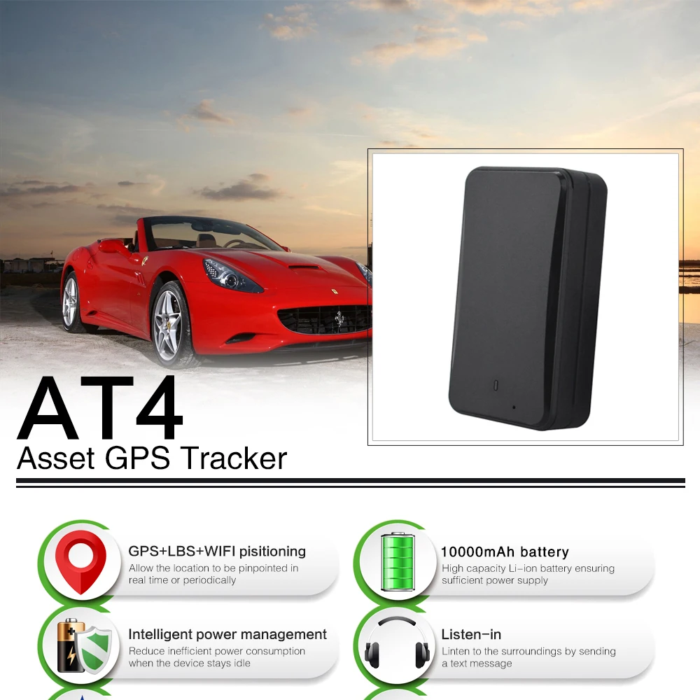At4 Gps/gsm/gprs Car Vehicle Gps Tracker For Container Car Gps Lbs Wifi