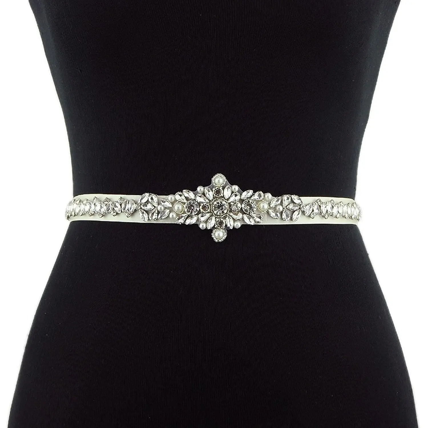 Buy ULAPAN Womens Crystals Diamonds Wedding Belts Sash Crystals Bridal ...
