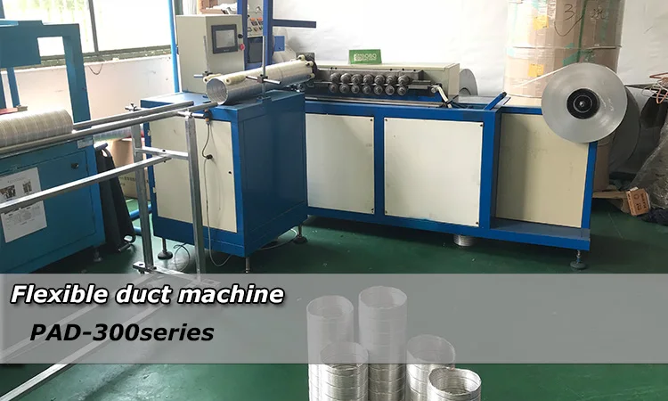 Spiral flexible aluminum duct making manufacture machine