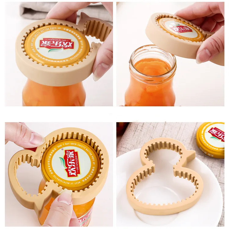 Daily necessities Easy Stubborn Lids remover wine grip jar can bottle opener for multiple size caps