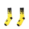 personality hip hop flame FUCK cotton men socks wholesale long socks
