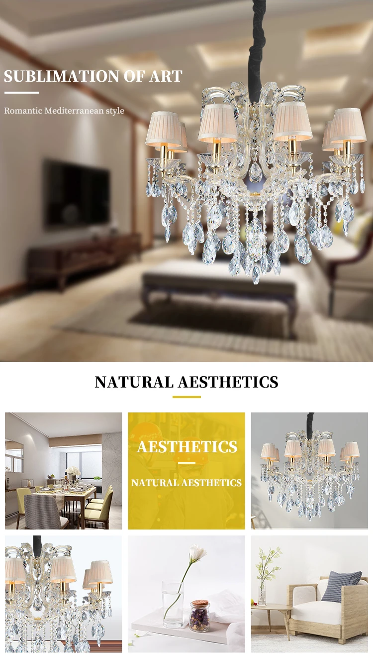 Hot sale home decorative living room lighting luxury led crystal chandelier