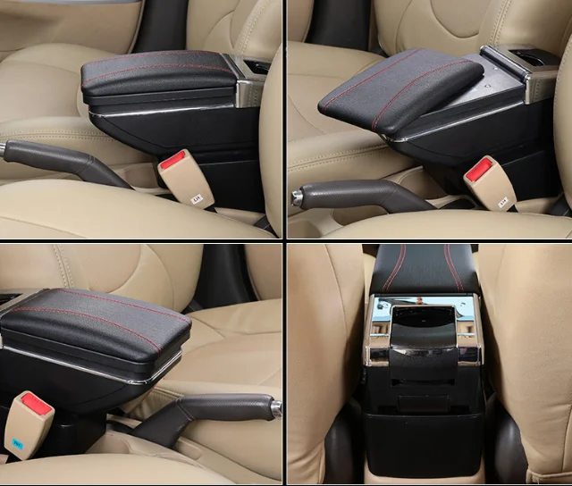 Universal Center Console Box Armrest + Leather Semua Mobil Masuk Buy Leather Car Center