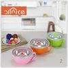 ALLNICE 5.2"/ 6.0"/ 7.2" [Single 1pc packing] Inner stainless steel/Outer plastic seal bowl with handle and plastic seal lids
