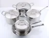 All Clad Stainless Steel Tri-ply Cookware Set 7pcs With Mirror Polish