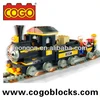 COGO train enlighten brick plastic assembly toys