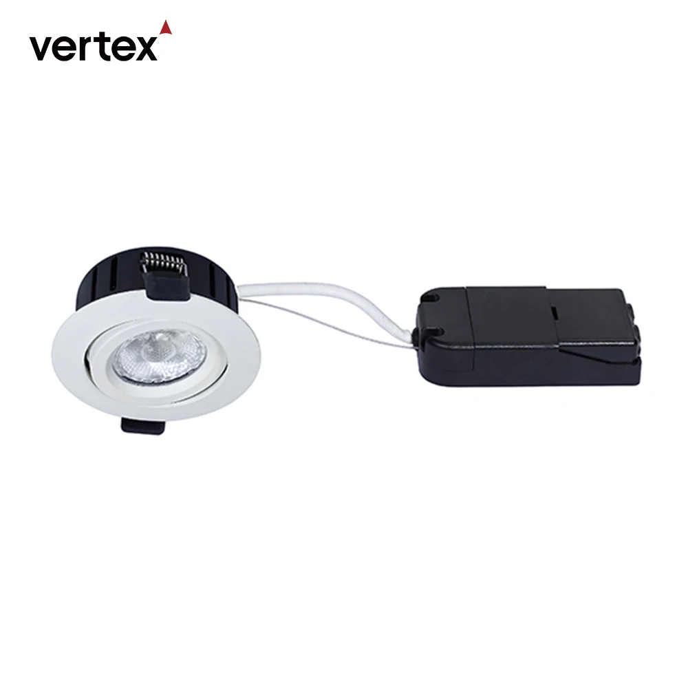 Free sample fireproof ic rated ip65 8w 10w 12w led ceiling light recessed dimmable downlight housing
