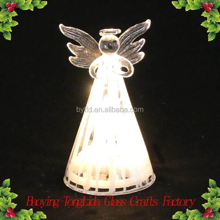 Ledライト付きの手描きの小さなガラスの天使の置物 Buy Glass Angel Glass Angel Figurine Small Glass Angel Figurines Product On Alibaba Com