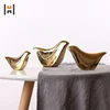 Modern Design Golden Ceramic Bird for Home Decoration