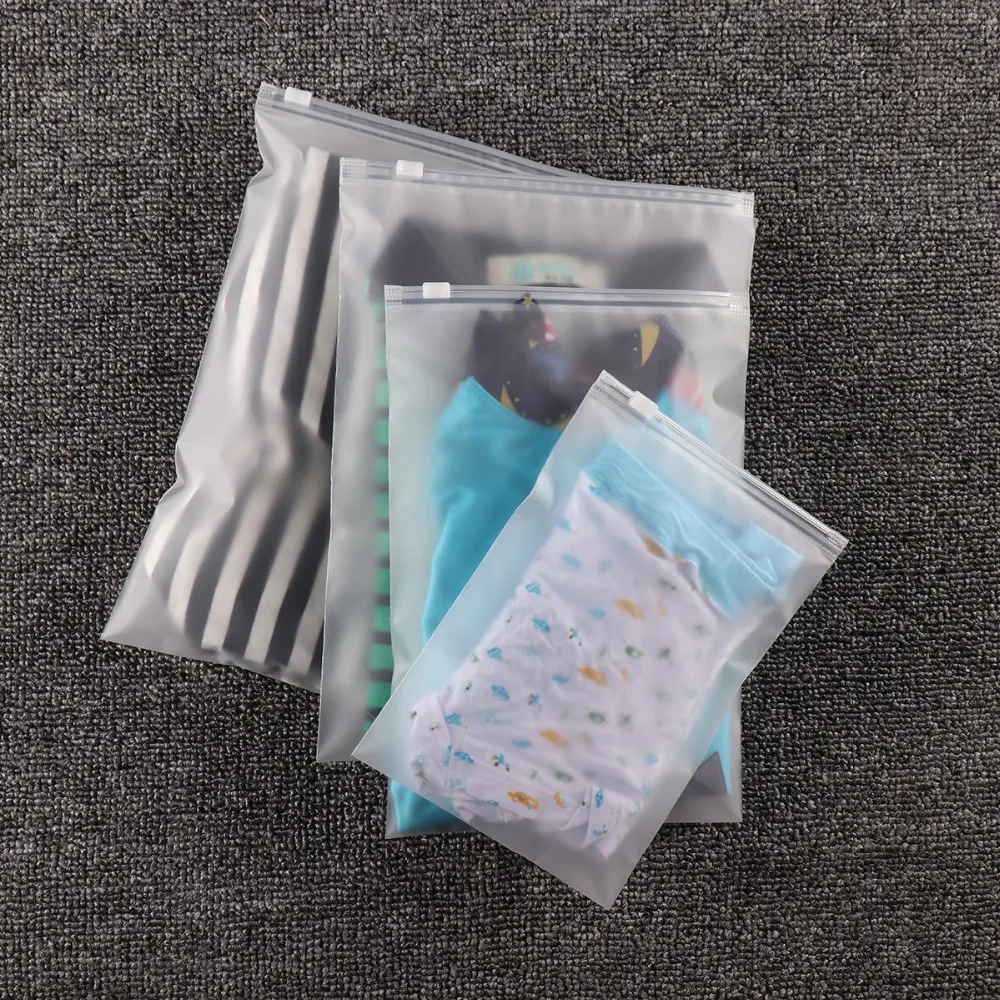 Eco Friendly Zipper Resealable Clothes Packaging Bag Biodegradable