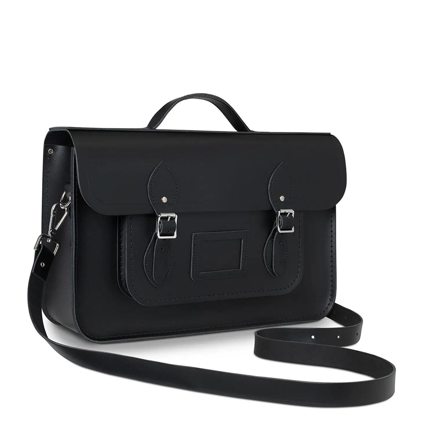 black leather mens satchel