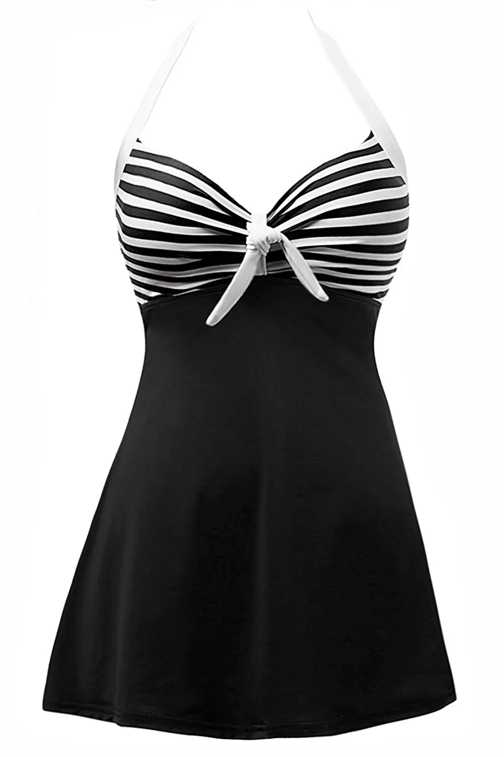 YaYa Bay Swimsuit Womens Vintage Sailor Straps Halter Pin Up Swimsuit One P...
