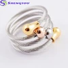 Three Colors Hot Selling Multi-Layers Silver Cable Rings Stainless Steel Jewelry Ring for Men