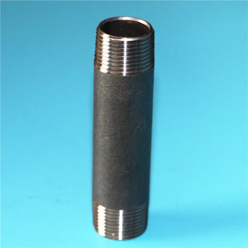 galvanized ms carbon steel long pipe nipple with male thread