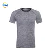 High Quality Crewneck Plain Short Sleeve Custom Triblend T shirt in Gray